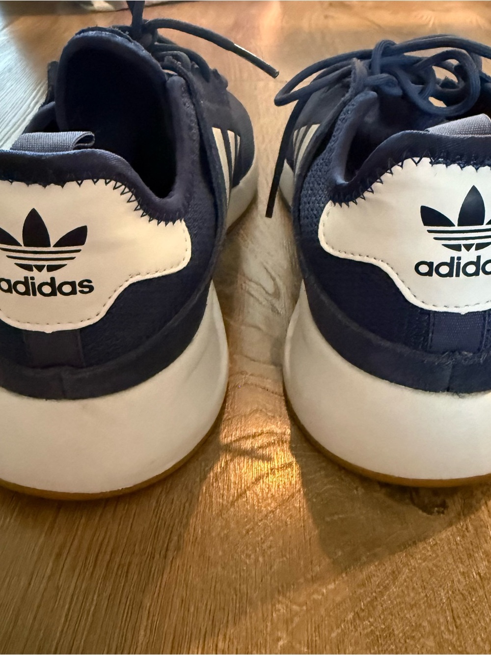 adidas Men's Navy and White Athletic Sneakers - Picture 7 of 8